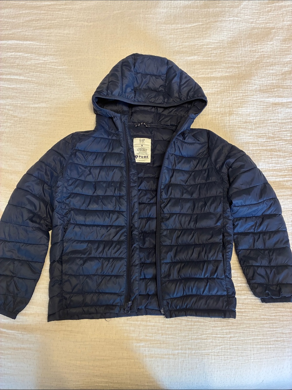 GAP Kids Dark Navy Hooded Puffer Jacket